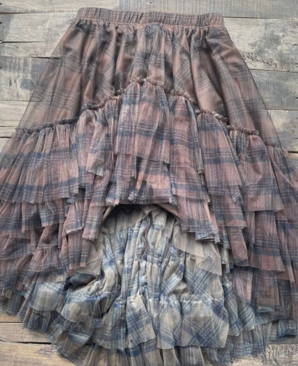 JADED GYPSY RUFFLE IT UP SKIRT CHOCOLATE Cactus Annie s LLC