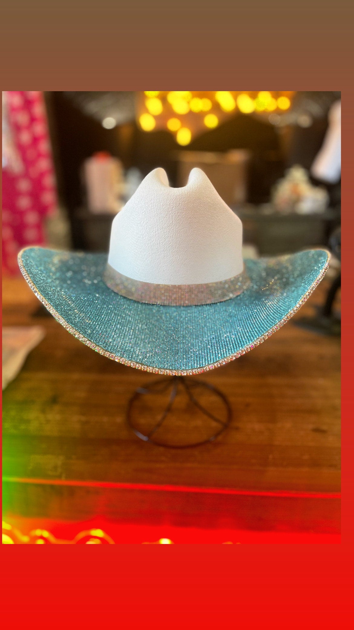 Blue cowgirl hat online