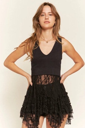 BLACK LACE TUNIC | Cactus Annie's LLC